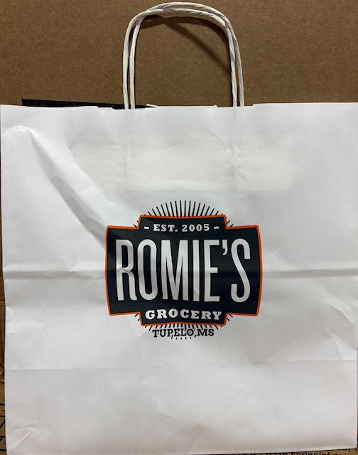 Romie&#39;s Kraft Paper Handle Bag  13x7x13 (250) 