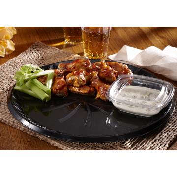 16&quot;BLK Round Cater Tray  PET(25)