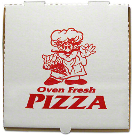 7&quot; Stock Print Pizza Box Corrugated (50)