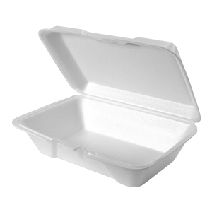 Large White Hinged Foam Hoagie  Container (200)