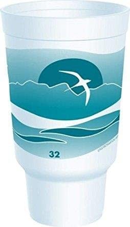 32OZ HORIZON TEAL PEDESTAL  FOAM 32AJ20 (400)