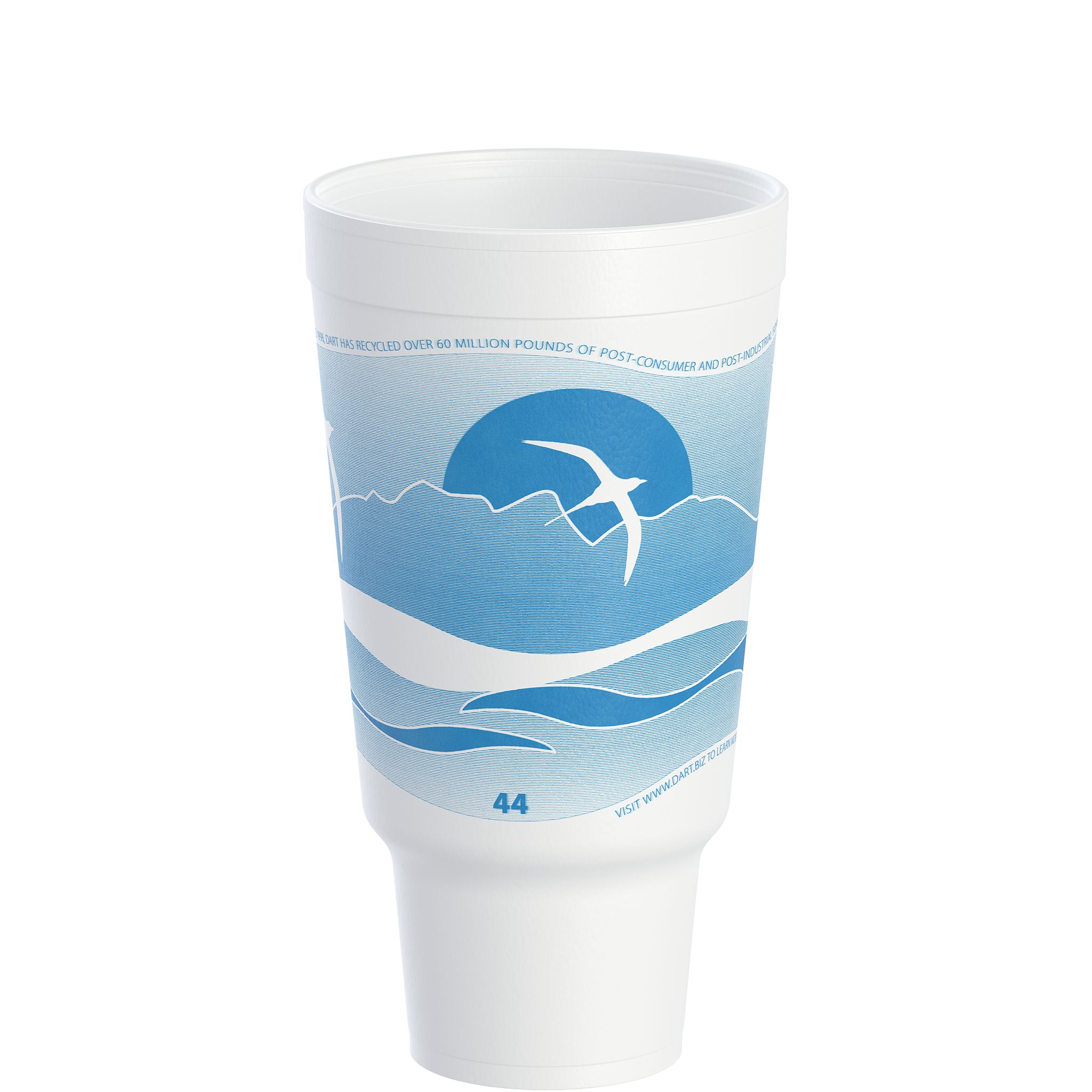 44OZ HORIZON OCEAN BLUE  PEDESTAL FOAM 44AJ32 (300)