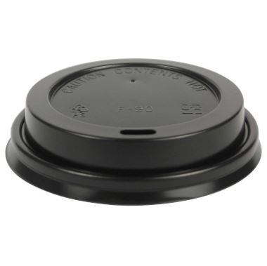 Lid 10-24oz Blk.Paper Hot Cup   Sip-Thru(1000)