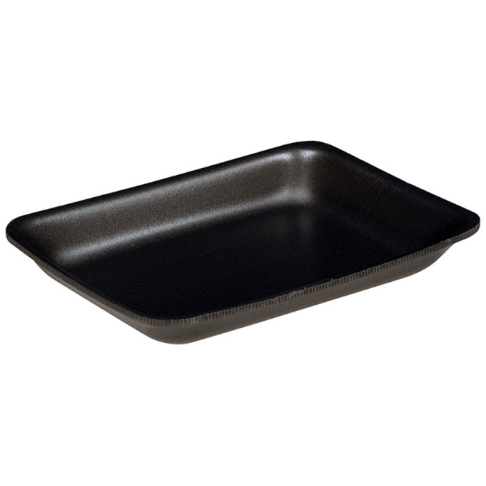 3PP Black Foam Tray, 6.3&quot; x  8.6&quot; x 1&quot; (400)