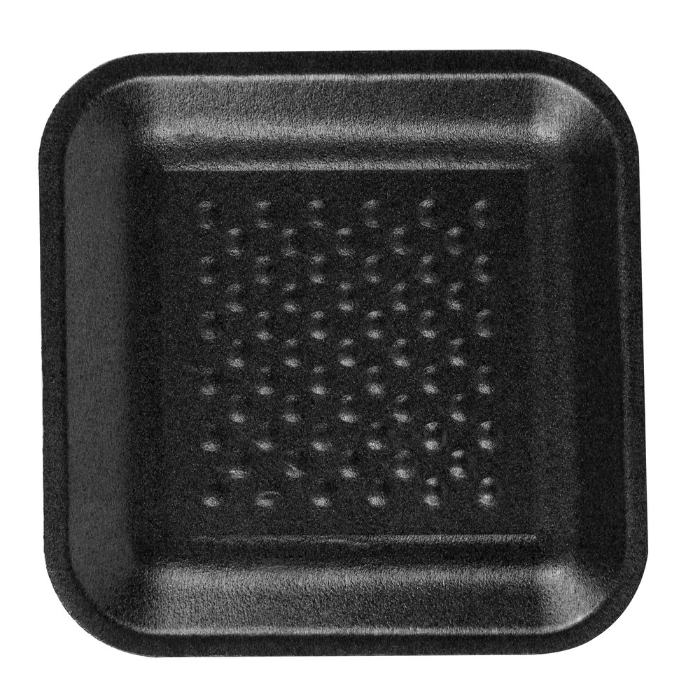 1S Black Foam Tray, 5.25&quot; x 5.25&quot; x 0.5&quot; (1000)