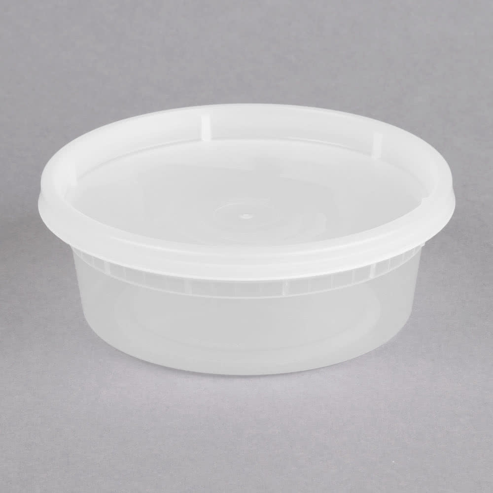 8oz Round Deli Cont/Lid Combo  Transluscent(240/240) 