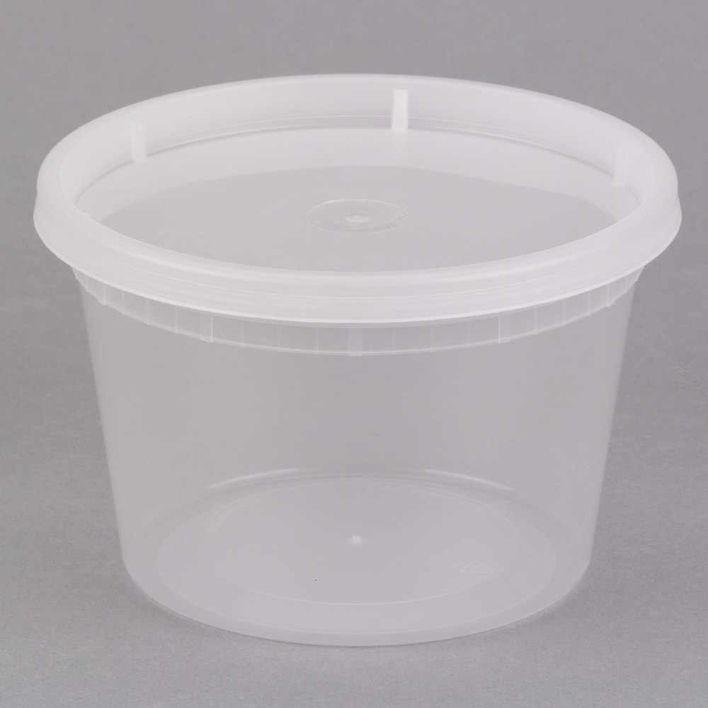 16oz Round Deli Cont/Lid Combo  Transluscent(240/240)