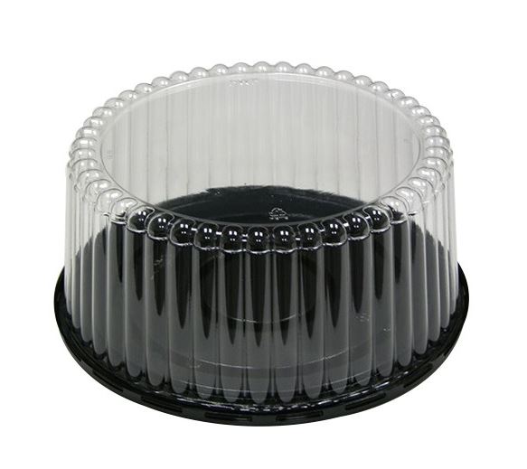 12&quot; Black Base Round Cake  Container 5&quot;