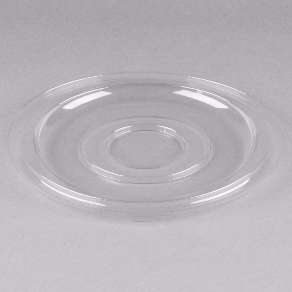 64/80oz Fineline Lid Super  Bowl Clear Flat (25)