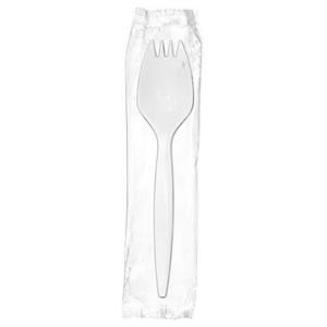 Spork Med Wrapped White PP  (1000)