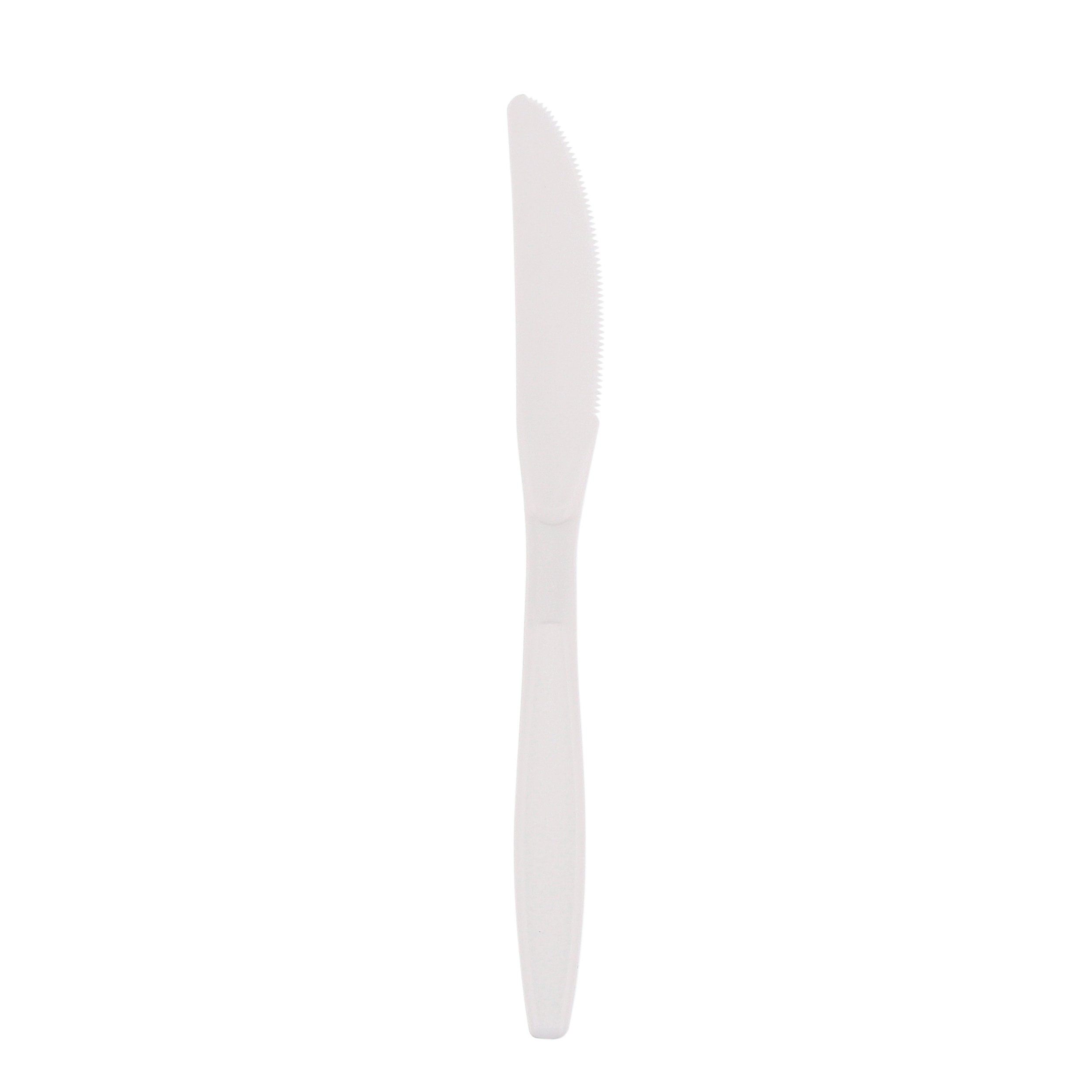 Knife heavy white PP Bulk (1000)