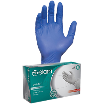 Med Blue Nitrile Glove (100)