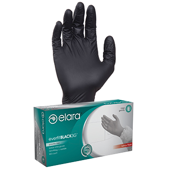 LG Black Nitrile Glove (100)