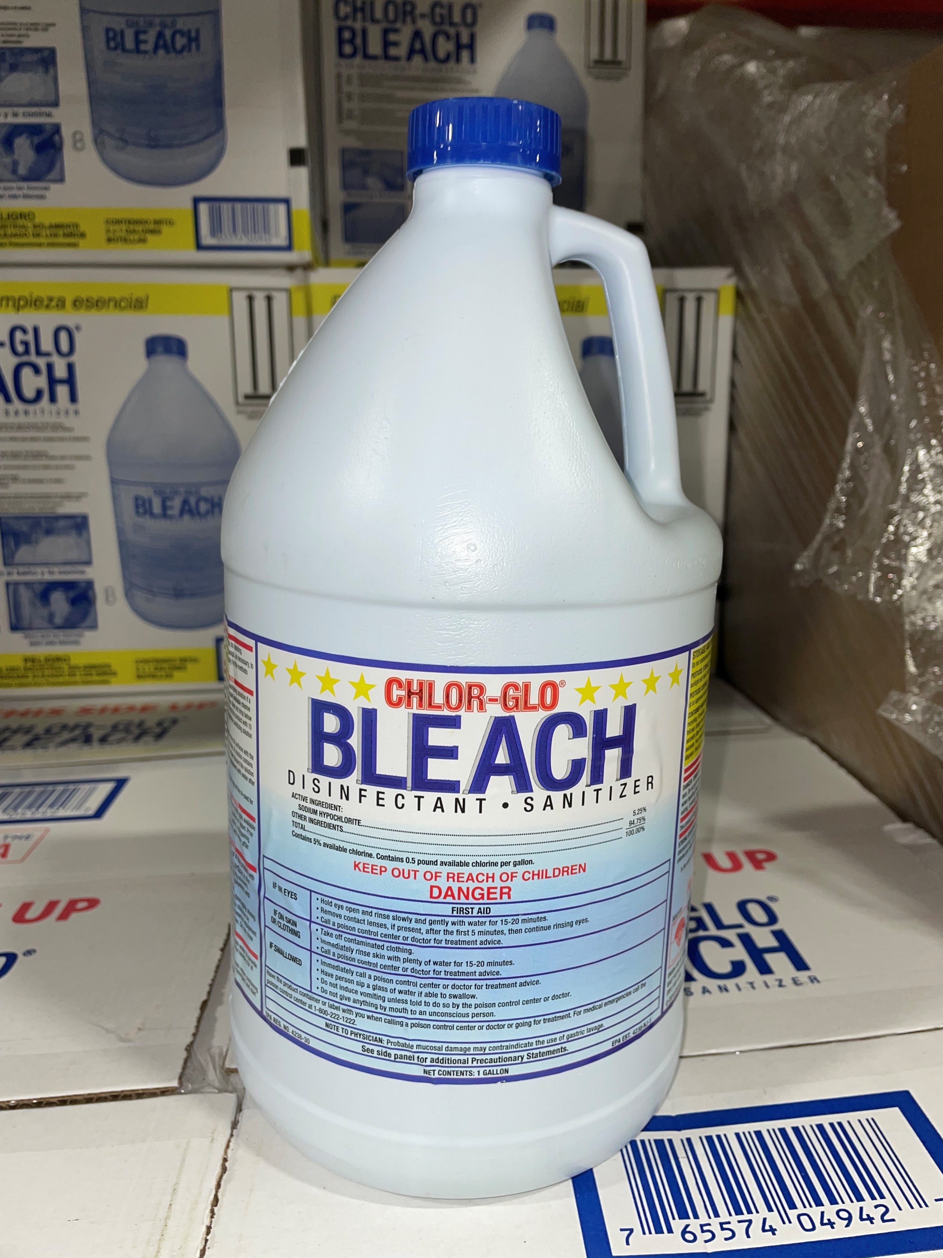 Chlor-Glo Bleach 4gallons/case 