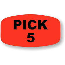 Pick 5 Label (1000)